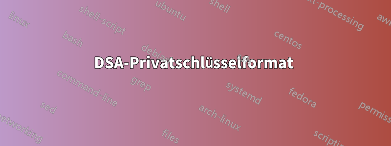 DSA-Privatschlüsselformat