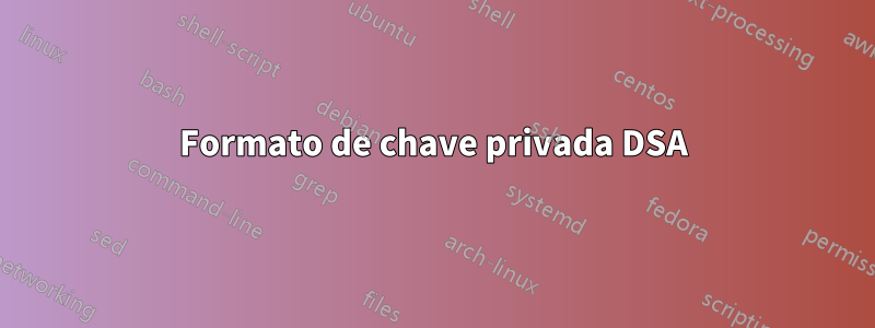 Formato de chave privada DSA