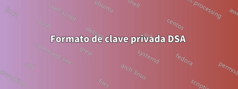 Formato de clave privada DSA