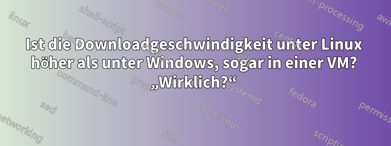 Ist die Downloadgeschwindigkeit unter Linux höher als unter Windows, sogar in einer VM? „Wirklich?“