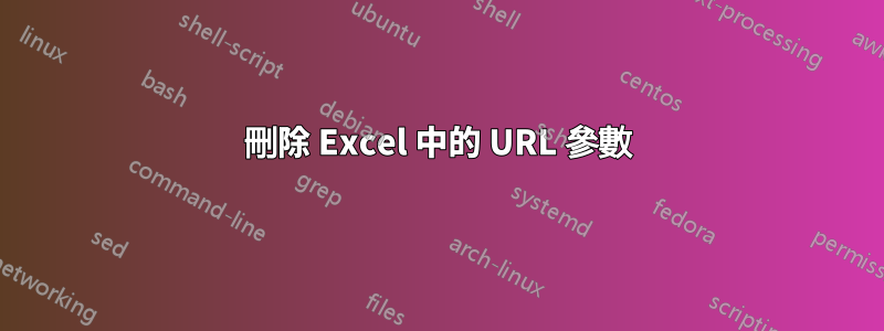 刪除 Excel 中的 URL 參數