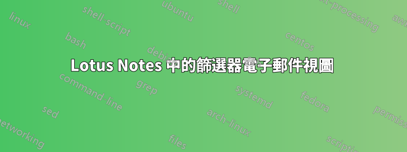 Lotus Notes 中的篩選器電子郵件視圖