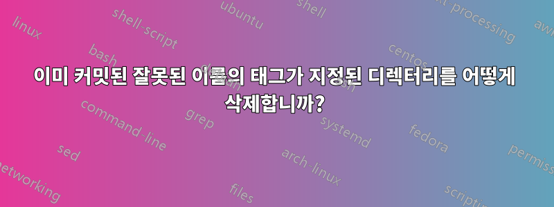 이미 커밋된 잘못된 이름의 태그가 지정된 디렉터리를 어떻게 삭제합니까?