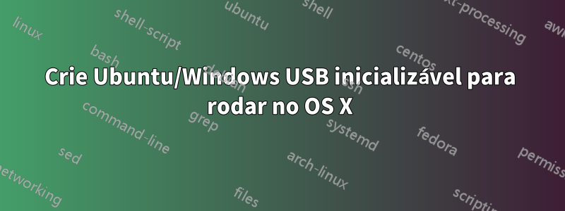 Crie Ubuntu/Windows USB inicializável para rodar no OS X