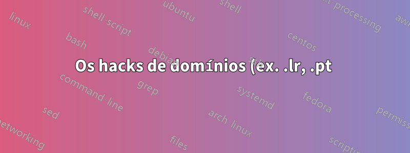 Os hacks de domínios (ex. .lr, .pt) podem ser apreendidos se o uso pretendido estiver fora da política do país?