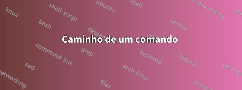 Caminho de um comando