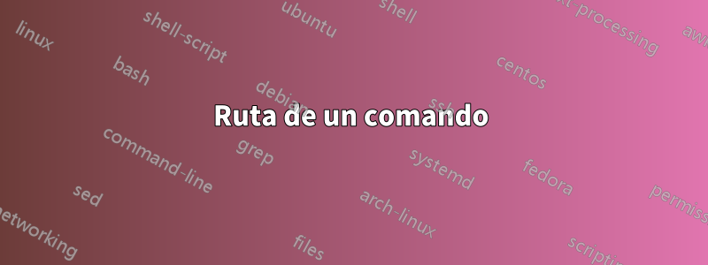 Ruta de un comando