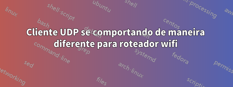 Cliente UDP se comportando de maneira diferente para roteador wifi