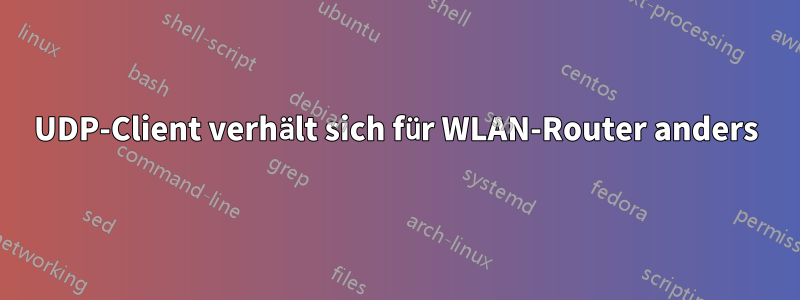 UDP-Client verhält sich für WLAN-Router anders