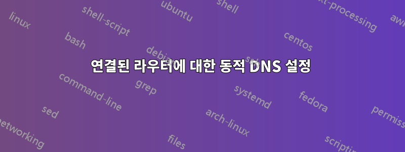 연결된 라우터에 대한 동적 DNS 설정