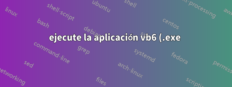 ejecute la aplicación vb6 (.exe) al iniciar Windows sin iniciar sesión