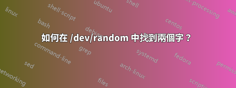 如何在 /dev/random 中找到兩個字？