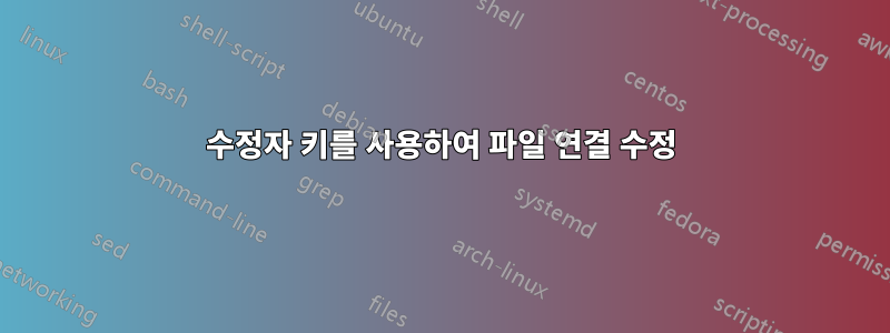 수정자 키를 사용하여 파일 연결 수정