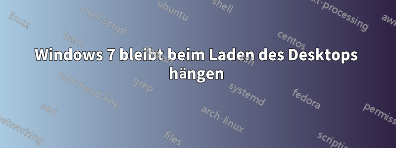 Windows 7 bleibt beim Laden des Desktops hängen