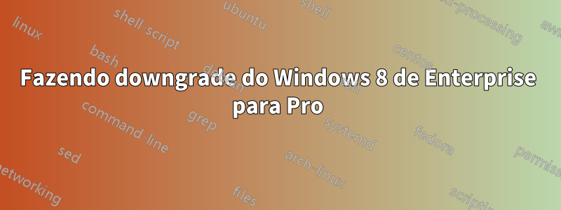 Fazendo downgrade do Windows 8 de Enterprise para Pro