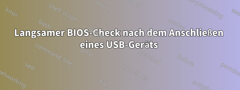 Langsamer BIOS-Check nach dem Anschließen eines USB-Geräts