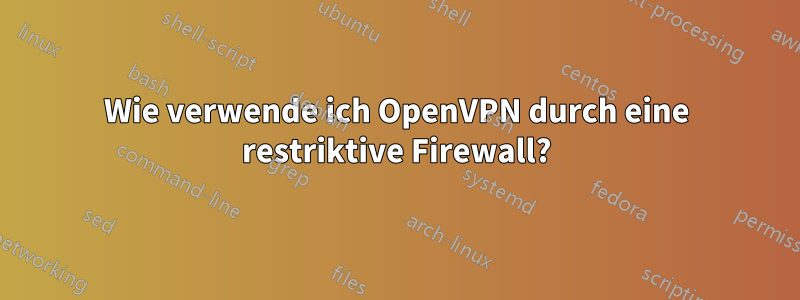 Wie verwende ich OpenVPN durch eine restriktive Firewall?