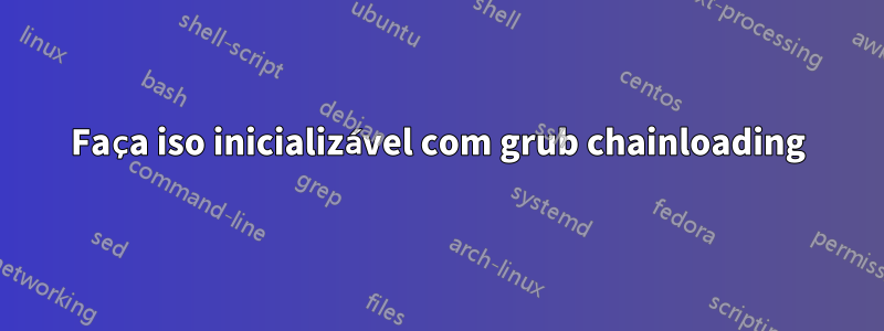 Faça iso inicializável com grub chainloading