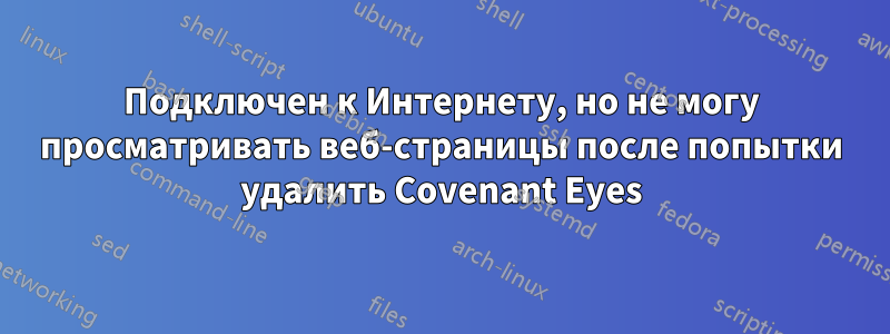 Подключен к Интернету, но не могу просматривать веб-страницы после попытки удалить Covenant Eyes