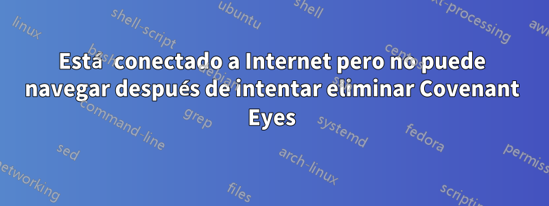 Está conectado a Internet pero no puede navegar después de intentar eliminar Covenant Eyes