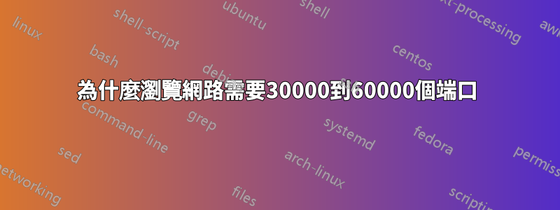 為什麼瀏覽網路需要30000到60000個端口