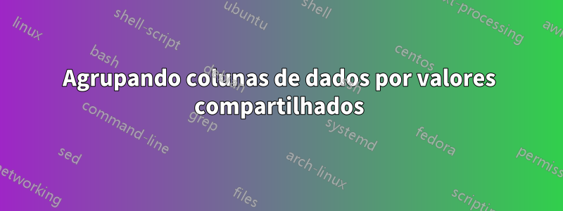 Agrupando colunas de dados por valores compartilhados