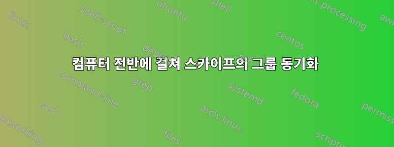 컴퓨터 전반에 걸쳐 스카이프의 그룹 동기화