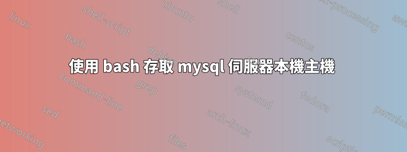 使用 bash 存取 mysql 伺服器本機主機