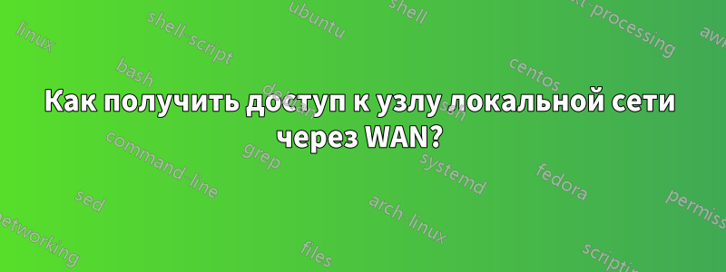 Как получить доступ к узлу локальной сети через WAN?