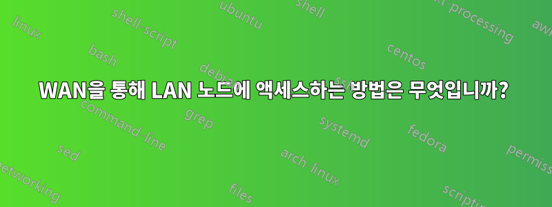 WAN을 통해 LAN 노드에 액세스하는 방법은 무엇입니까?