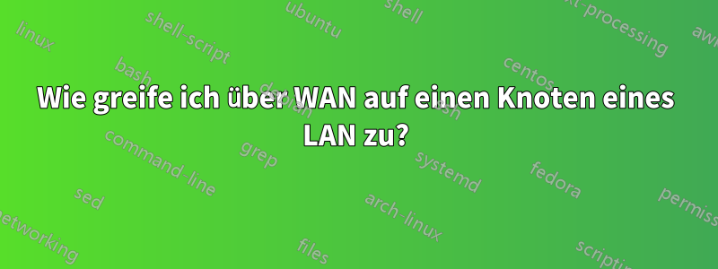 Wie greife ich über WAN auf einen Knoten eines LAN zu?