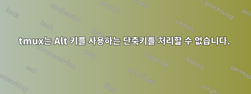 tmux는 Alt 키를 사용하는 단축키를 처리할 수 없습니다.