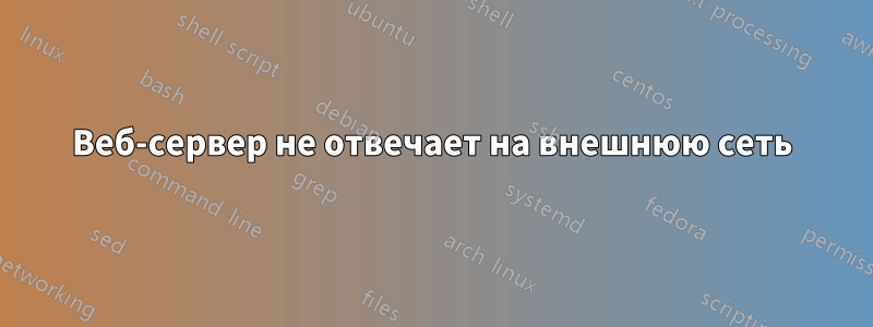 Веб-сервер не отвечает на внешнюю сеть