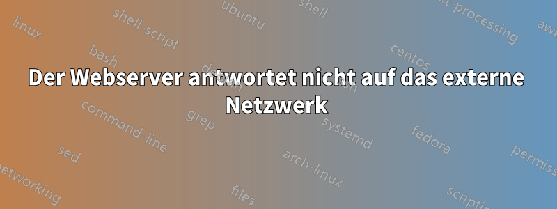 Der Webserver antwortet nicht auf das externe Netzwerk