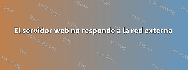 El servidor web no responde a la red externa