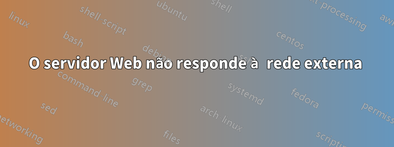 O servidor Web não responde à rede externa