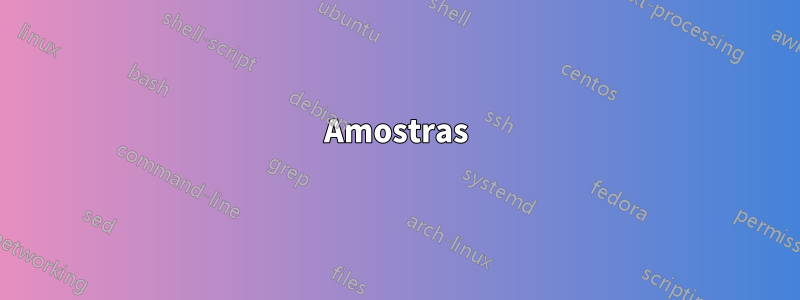 Amostras