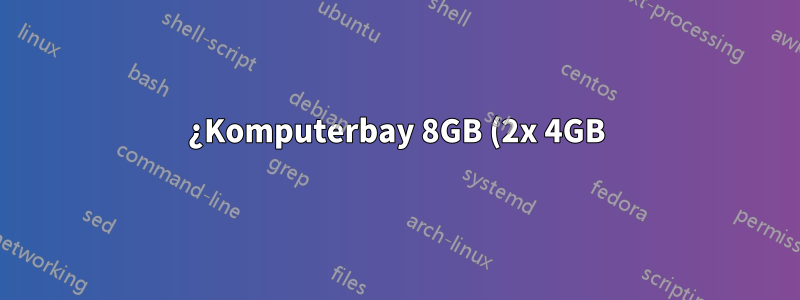 ¿Komputerbay 8GB (2x 4GB) DDR3 SODIMM (204 pines) 1333Mhz PC3 10600 8 GB (9-9-9-25) funcionará para mi Thinkpad T500