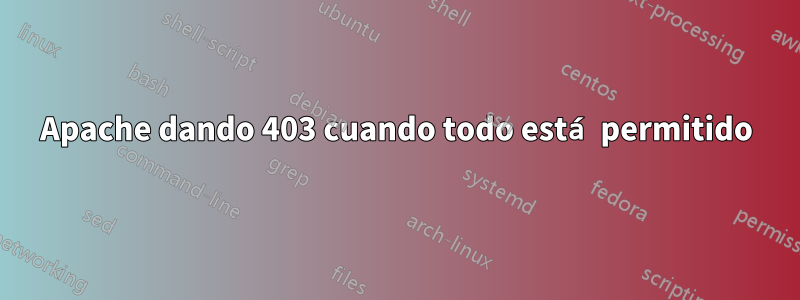 Apache dando 403 cuando todo está permitido