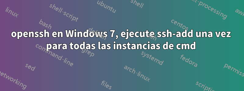 openssh en Windows 7, ejecute ssh-add una vez para todas las instancias de cmd