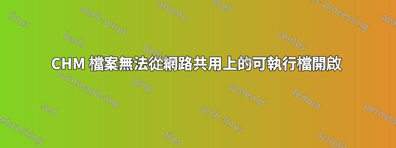 CHM 檔案無法從網路共用上的可執行檔開啟