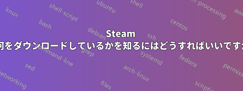 Steam が何をダウンロードしているかを知るにはどうすればいいですか?