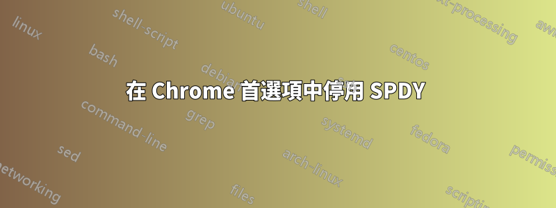 在 Chrome 首選項中停用 SPDY