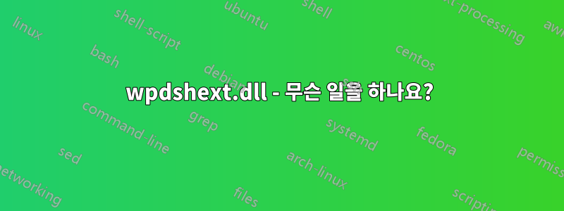 wpdshext.dll - 무슨 일을 하나요?