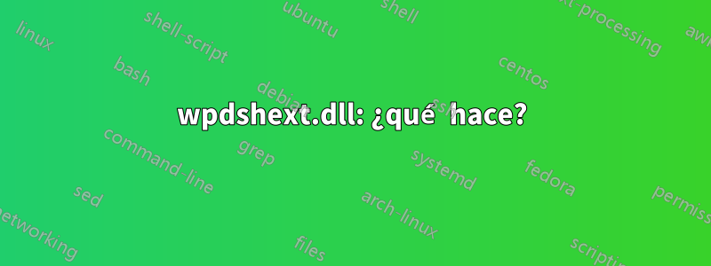 wpdshext.dll: ¿qué hace?