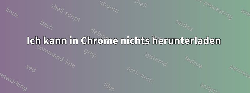 Ich kann in Chrome nichts herunterladen