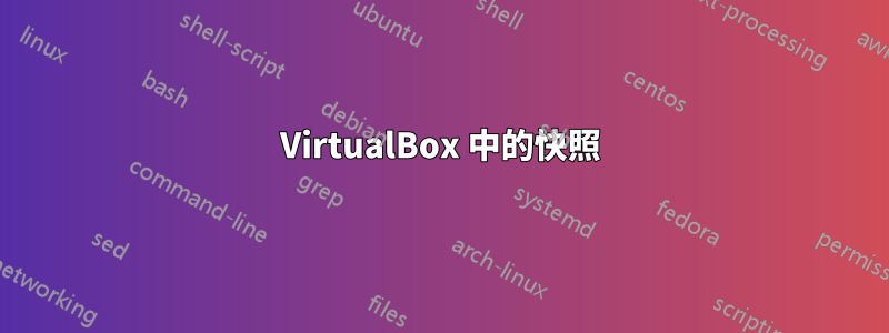 VirtualBox 中的快照