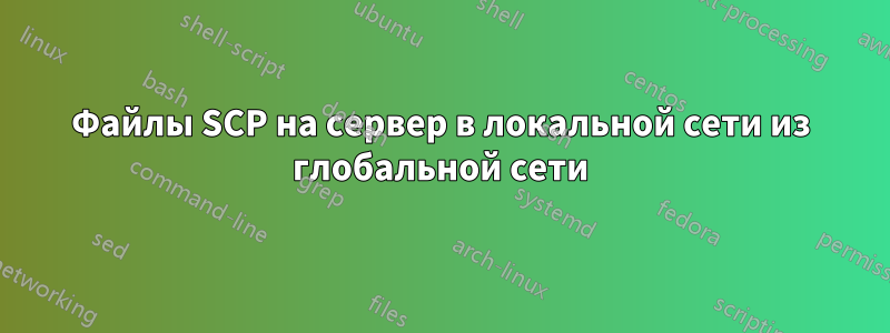 Файлы SCP на сервер в локальной сети из глобальной сети