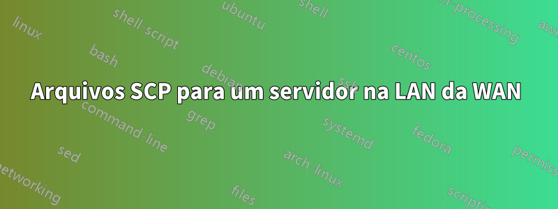 Arquivos SCP para um servidor na LAN da WAN