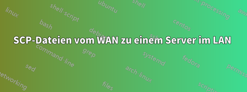 SCP-Dateien vom WAN zu einem Server im LAN